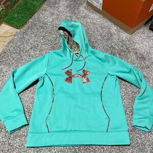 Under Armor Realtree Xtra Camouflage Hoodie Womens XL large loose fit